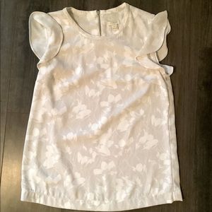 J. Crew Factory Ruffle Sleeve Blouse, Size 2